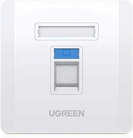Ugreen Single Port Wall Plate, White (80180) - Ugreen India