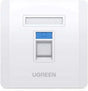 Ugreen Single Port Wall Plate, White (80180) - Ugreen India