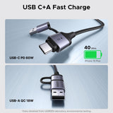 UGREEN USB C to 3.5mm Audio Cable and Charger 2 in 1 Hi-Res Type C to Aux TRS Headphone Car Stereo Ugreen India