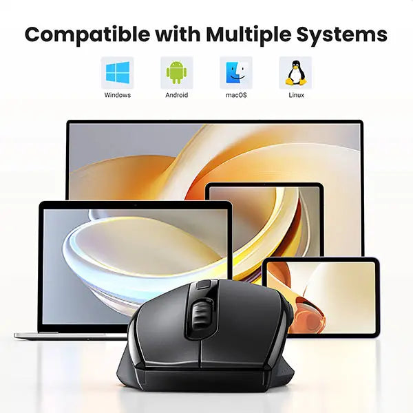 UGREEN 2.4G 1600 DPI 6 Buttons Wireless Mouse with Nano Receiver, 3 Adjustable DPI Levels for PC, Laptop, iMac, MacBook, Microsoft Pro, Office Home, Black (45012) - Ugreen India