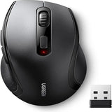 UGREEN 2.4G 1600 DPI 6 Buttons Wireless Mouse with Nano Receiver, 3 Adjustable DPI Levels for PC, Laptop, iMac, MacBook, Microsoft Pro, Office Home, Black (45012) - Ugreen India