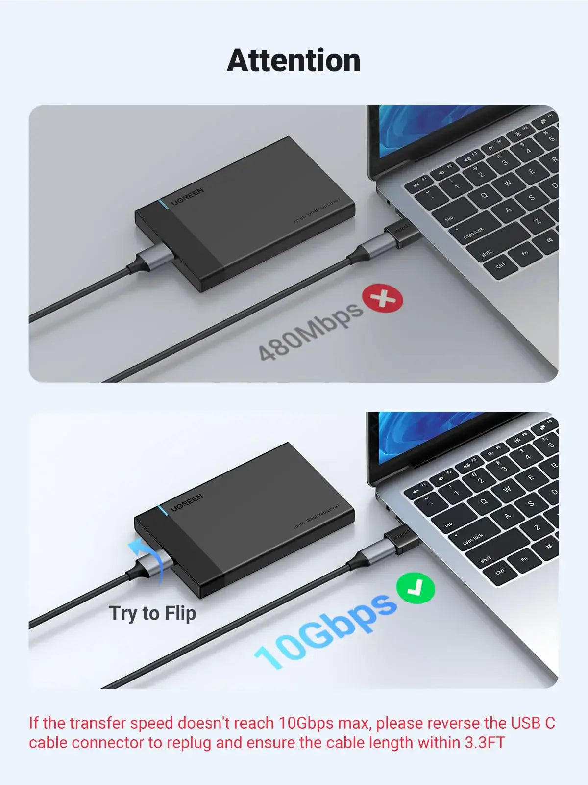 UGREEN 10Gbps USB to USB C Adapter, Type C Female to A Male Adaptor Fast Charge and Sync Converter Compatible with iPhone 17/16/15, Galaxy S25, Pixel 9, MacBook Air, iPad Pro(Black) (45275)
