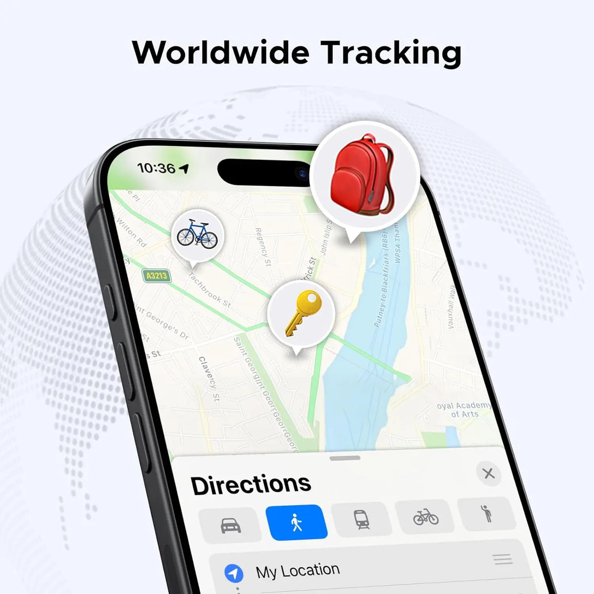 UGREEN FineTrack Smart Finder Compatible with Apple Find My (iOS Only) 2-Year Replaceable Battery Bluetooth Tracker Tags, Item Finder Smart Tag for Key Luggage Passport with Alarm& Left-Behind Remind (45297) Ugreen