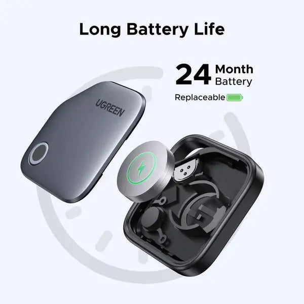 UGREEN FineTrack Smart Finder Apple Find My Compatible 2-Year Battery Bluetooth Tracker Key Luggage Passport Alarm Tag (45297)