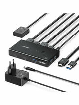 UGREEN 2 In 1 Out HDMI KVM Switch 4K 60Hz USB A C 3.0 Charging Power Supply for PS5 PS4 Xbox Laptop Switch Keyboard Mouse Hard Disk Printer Monitor with Desktop Controller (45452) Ugreen India