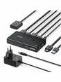 UGREEN 2 In 1 Out HDMI KVM Switch 4K 60Hz USB A C 3.0 Charging Power Supply for PS5 PS4 Xbox Laptop Switch Keyboard Mouse Hard Disk Printer Monitor with Desktop Controller (45452) Ugreen India