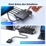 UGREEN HDMI KVM Switch 4K 60Hz USB A C 3.0 2 Input 1 Output PS5 PS4 Xbox Laptop Keyboard Mouse Desktop Controller (45452)