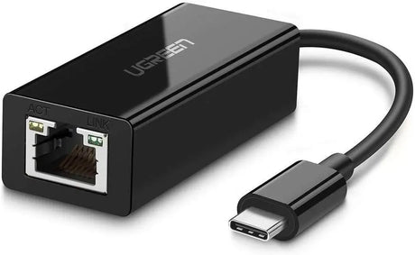 UGREEN USB Type-C to 10/100/1000Mbps Ethernet Adapter-Black(50307) - Ugreen India