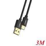 UGREEN USB-A থেকে USB-C কেবল 3M ব্রেইডেড Samsung Galaxy S9 S8 S10 Note 9 Nintendo Switch GoPro Hero LG G8 Pack 2 (50878P)