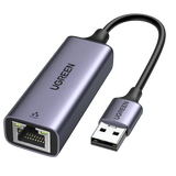 UGREEN USB ইথারনেট অ্যাডাপ্টার অ্যালুমিনিয়াম USB 3.0 থেকে নেটওয়ার্ক গিগাবিট RJ45 LAN 10/100/1000 Mbps অ্যাডাপ্টার কনভার্টার নিন্টেন্ডো সুইচ, ম্যাকবুক, ম্যাক প্রো মিনি, আইম্যাক, এক্সপিএস, সারফেস প্রো, নোটবুক, পিসি, গ্রে (50922) এর জন্য সামঞ্জস্যপূর্ণ