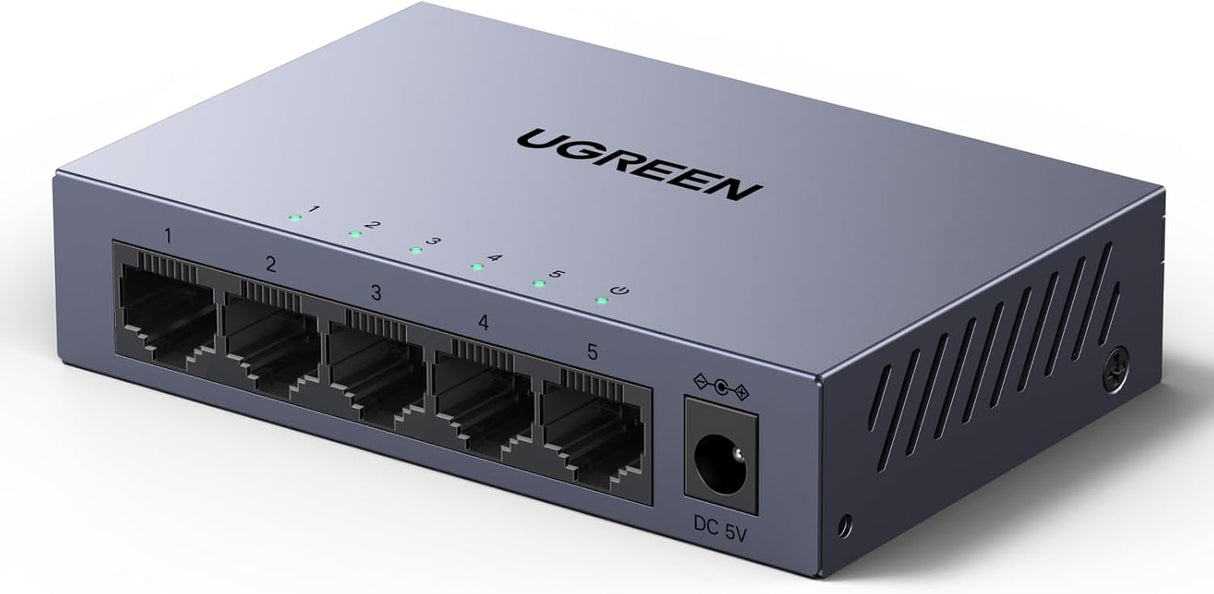 UGREEN CM933 5-Port Gigabit Easy Smart Managed Ethernet Switch with VLAN, QoS & Link Aggregation – 65956