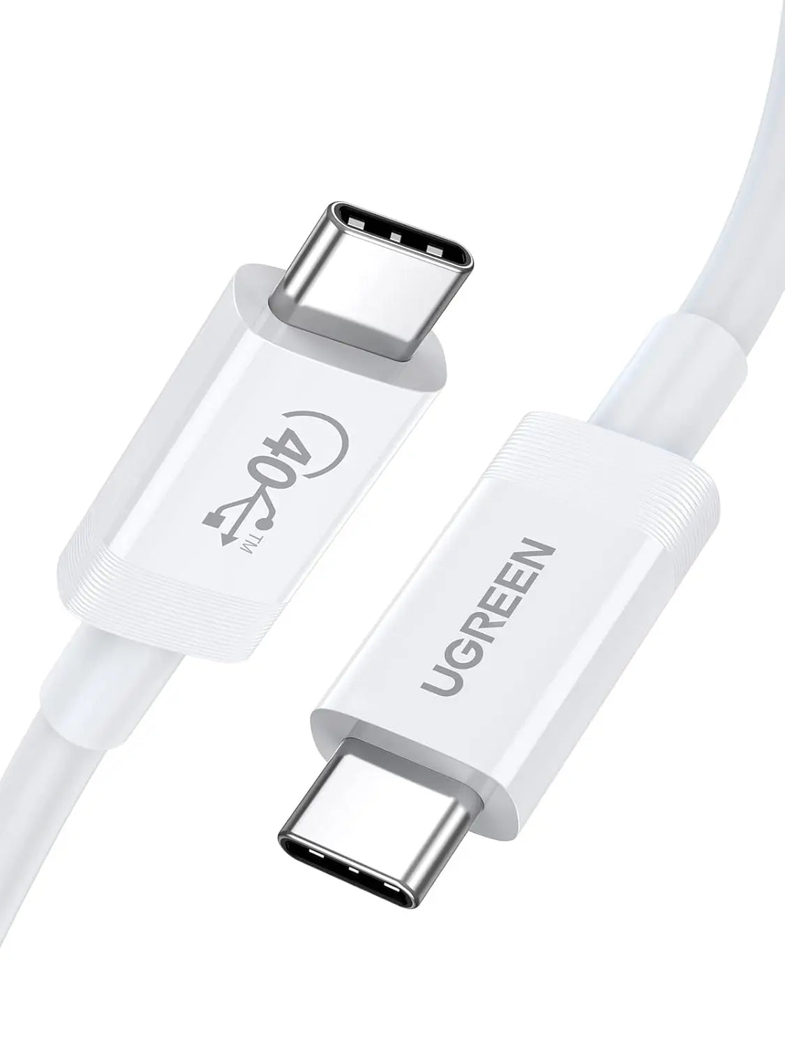 UGREEN USB 4.0 Cable 0.8M 100W USB C to USB C 40Gbps Data Transfer 8K Video PD Fast Charging MacBook iPad Dell XPS (40113)