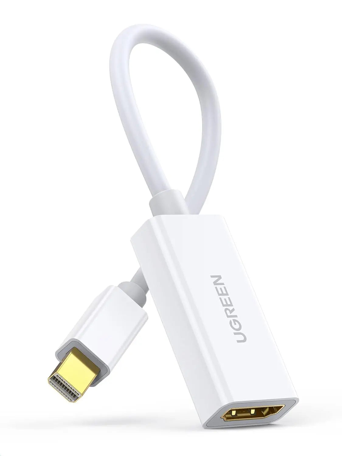 UGREEN Mini DisplayPort to HDMI Adapter Male to Female Thunderbolt 2.0 HDMI Adapter 1080P Display Converter Cable (10460)