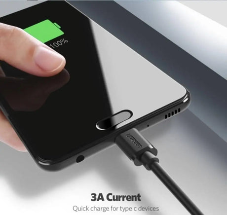 UGREEN 2M USB 3.0 A Male to Type C Male Cable Nickel Plating for Charging Adapter, Smartphone (20884) - Ugreen India