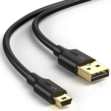 Ugreen 1.5M USB 2.0 A Male to 5-Pin Mini B Male Cable, Gold Plated High Speed 480Mbps for cellular phones MP3 players digital cameras and PDAs etc (10385) Ugreen