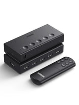 UGREEN HDMI Switch 5 in 1 Out 2.0 4K@60Hz Switcher with Remote 5 Port Selector Box Support 3D CEC HDR HDCP2.2 Compatible with PS5/4/3 Xbox Fire Stick, Black (90512) Ugreen India