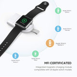 UGREEN MFi Certified Wireless Apple Watch Charger Magnetic Portable Travel Charger Series 1-5 All Sizes White 50944