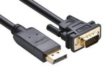 UGREEN 1.5M ডিসপ্লেপোর্ট পুরুষ থেকে VGA পুরুষ কেবল (10247)