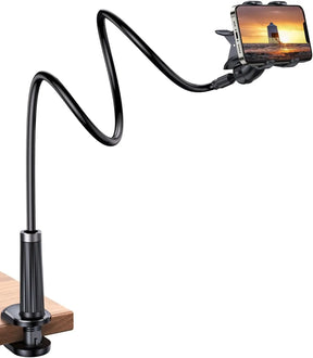 UGREEN Gooseneck Clip Phone Holder Bed Desk Cell Phone Mount Flexible Lazy Long Arm Clamp Headboard iPhone Samsung (80906) Ugreen