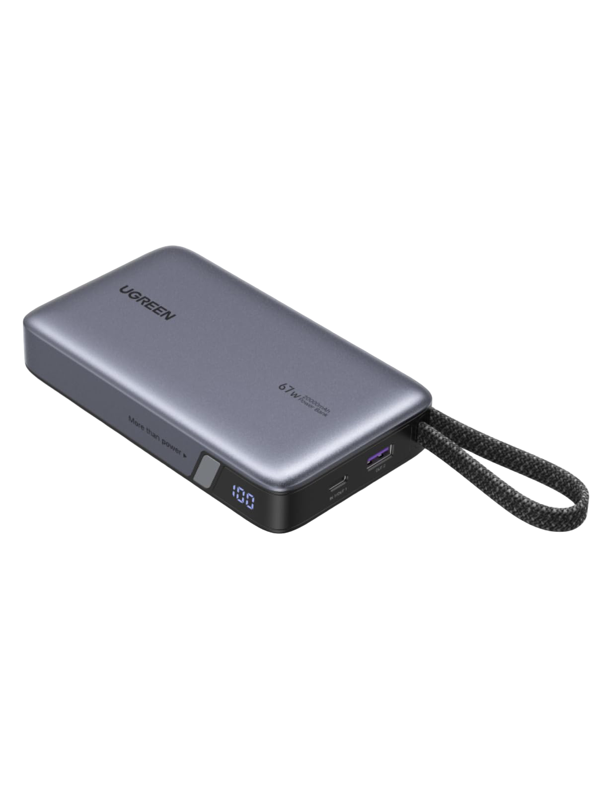 UGREEN Nexode 55996B 20000mAh 67W power bank with built-in USB-C cable