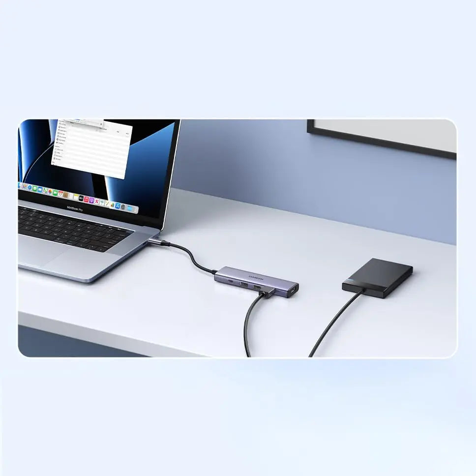 UGREEN 5-in-1 USB C Multiport Dock HDMI 100W Power Delivery 3x USB-A 3.0 5Gbps MacBook iPad Pro Galaxy Surface XPS ThinkPad 15596