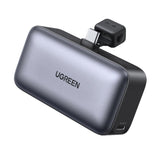 UGREEN 5000mAh Power Bank Built-in USB C Port, Portable Charger 22.5W Fast Charging with Stand, LED Display, Portable Battery Compatible with iPhone 15 iPad Pro Galaxy Pixel Black(35338)