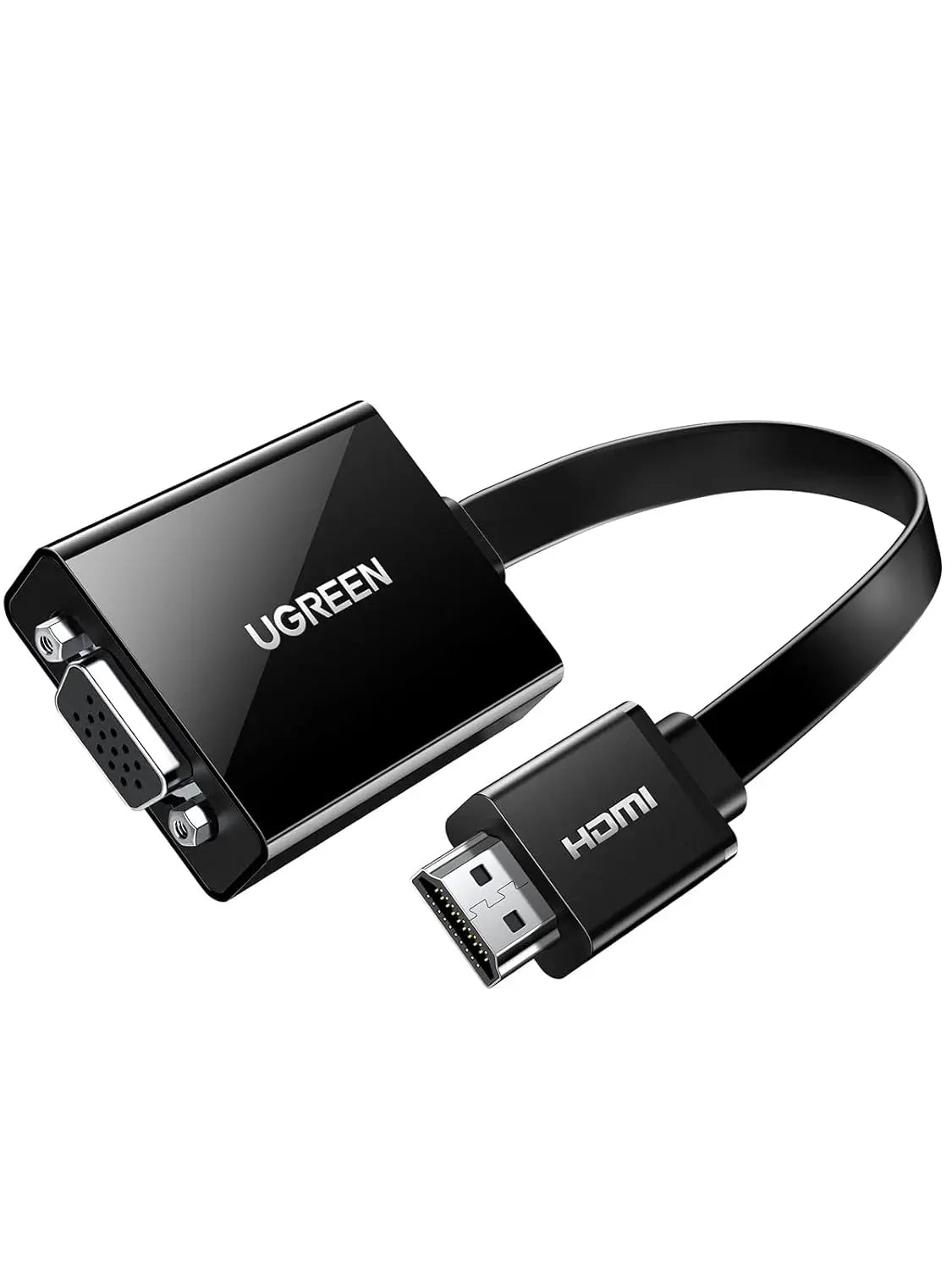 UGREEN Active HDMI to VGA Adapter Audio HDMI Male VGA Female Converter 3.5mm Audio Jack Laptop PC Monitor Projector (40248)