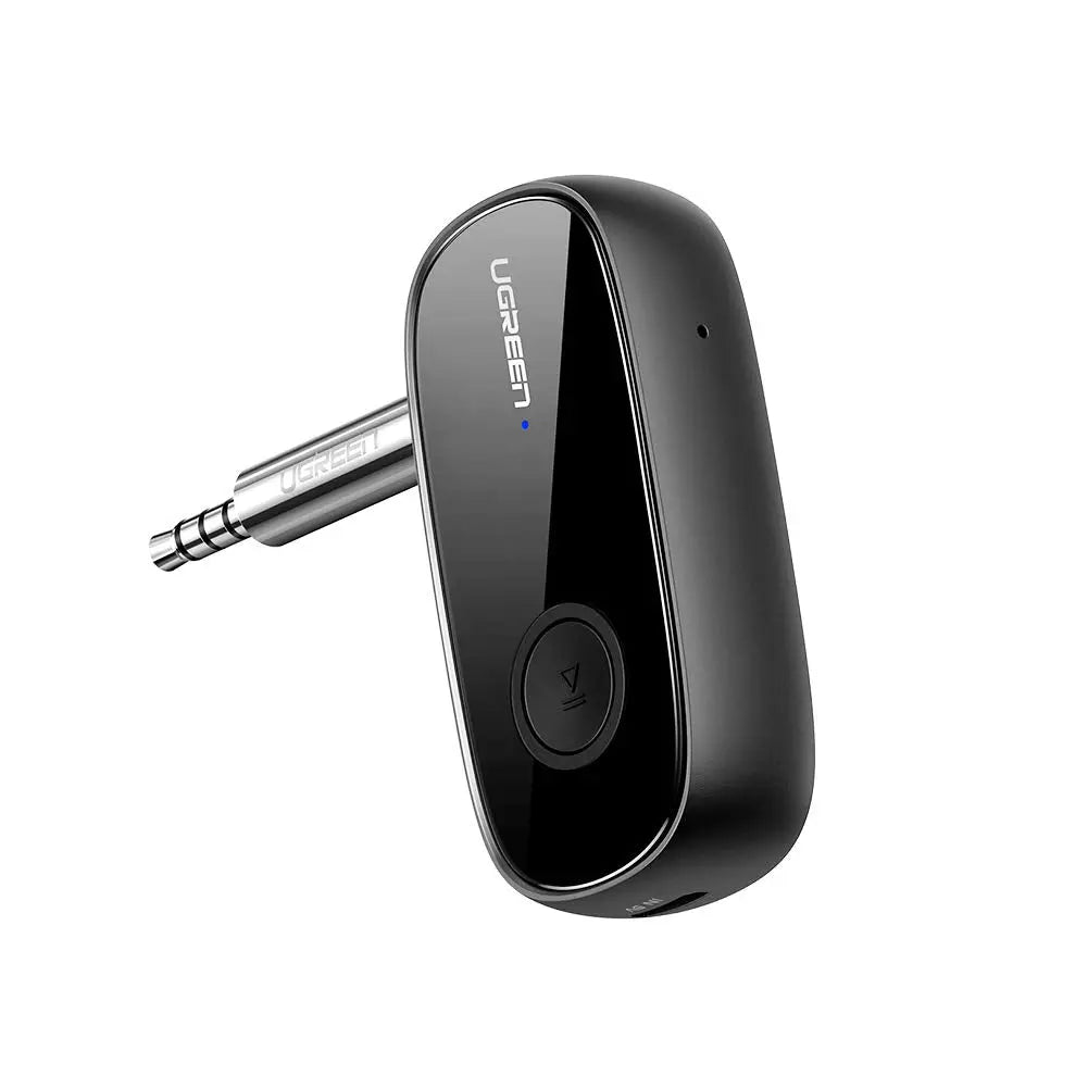 UGREEN Bluetooth Receiver, Wireless Bluetooth 5.0 Car Adapter Portable Wireless Audio Adapter 3.5mm Aux for Music Streaming Sound System Speaker, Headphones, Hands-Free Car Kit with Microphone (70304) - Ugreen India