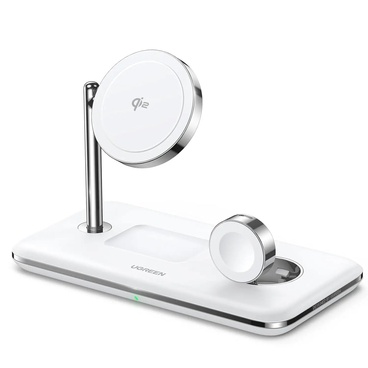 UGREEN 3-in-1 MagSafe Wireless Charging Station 25W Fast Magnetic Charger iPhone 15/14/13/12 AirPods Apple Watch Foldable White 90326