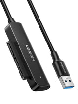 UGREEN ১.৫ ফুট কেবল SATA থেকে USB 3.0 অ্যাডাপ্টার কেবল 2.5" SSD এবং HDD হার্ড ড্রাইভ অ্যাডাপ্টারের জন্য 5Gbps সাপোর্ট SATA III UASP স্যামসাং সিগেট WD সানডিস্ক হিটাচি তোশিবা, PS3, PS4, Xbox, PC, রাউটার, (70609) এর সাথে সামঞ্জস্যপূর্ণ
