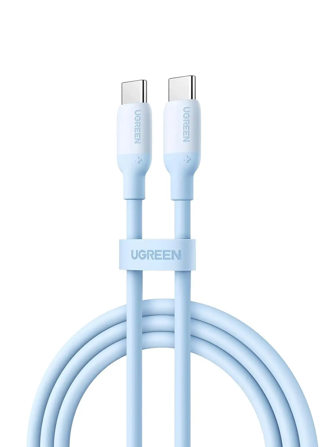 UGREEN USB C to USB C Silicone Charging Cable 1M 60W Galaxy S23 S22 Ultra MacBook Pro iPad Pro Air Pixel Blue (15279)