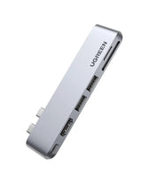 UGREEN 6-in-1 USB C Hub Adapter MacBook Pro Air M1 4K HDMI Thunderbolt 3 100W Power Delivery SD TF Card 2 USB 3.0 (80856)
