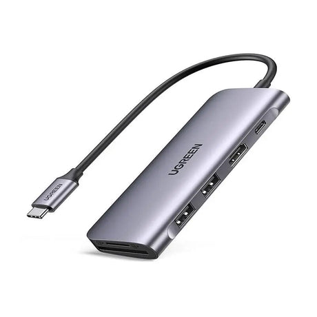 UGREEN 6 in 1 Type C Docking Station With HDMI 4K, 2*USB 3.0 Ports, SD TF Card Reader, 100W PD Charging Adaptor Dock Station for MacBook Pro Air 2020 2019 2018, Galaxy Note 10 S10 S9 S8, Surface Go, XPS 13 15 etc. (70411) - Ugreen India