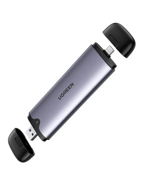 UGREEN M.2 NVMe SSD Enclosure 2-in-1 USB-C USB-A 10Gbps USB 3.1 Gen 2 Tool-Free M B&M Key 2242 2280 External Case (70532) Ugreen