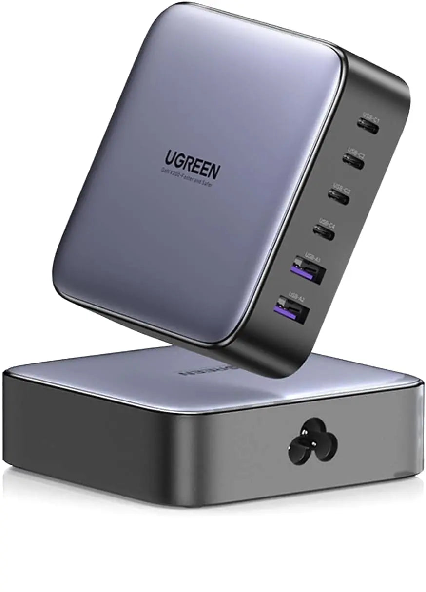 UGREEN Nexode 200W 6-Port GaN II USB-C PD Fast Charger Desktop Station 4 USB-C 2 USB-A MacBook iPad iPhone Galaxy (40914)