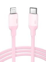 UGREEN 1m USB-C to Lightning Cable MFi-Certified, PD Charging Cable Silica Gel Compatible with iPhone 13 iPhone SE 3 iPhone 12 iPhone 11 iPad 2021 AirPods Pro AirPods etc., Pink (60625) - Ugreen India