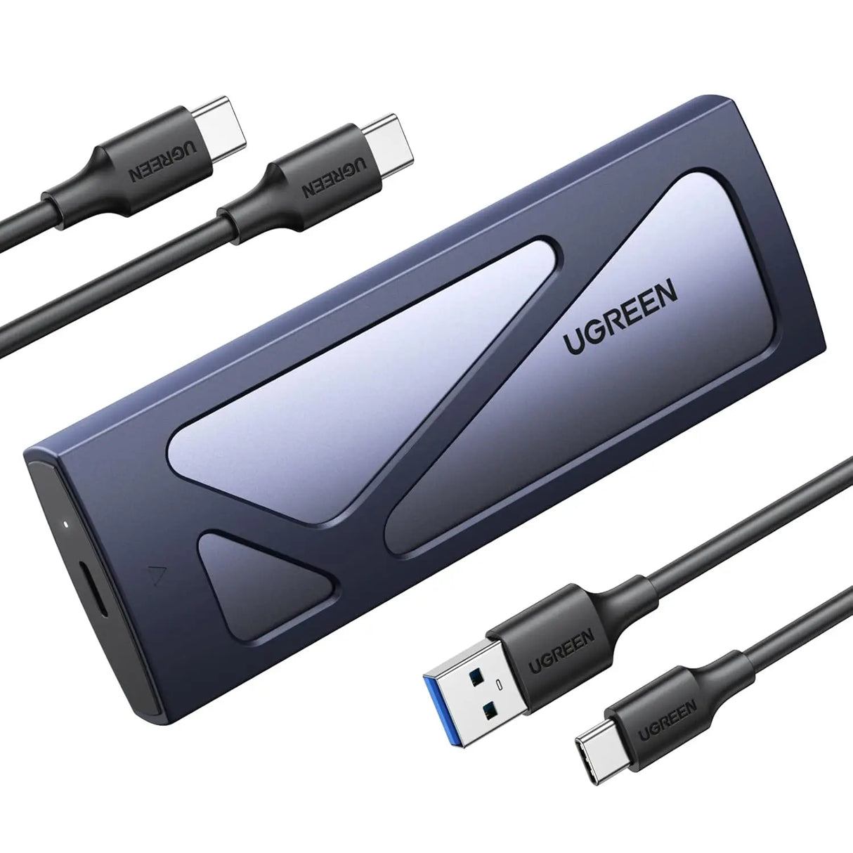 UGREEN M.2 NVMe SSD Enclosure 20Gbps USB C 3.2 Gen 2 External Hard Drive Case M Key B Key Compatible Storage (55150)