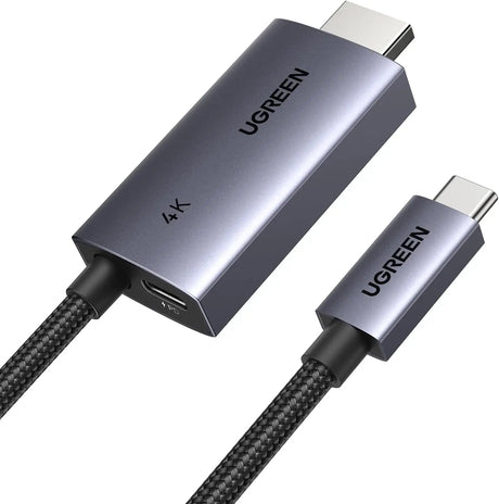 UGREEN USB C to HDMI Cable 100W PD Charger 4K@60Hz 1440P@144Hz 1080P@240Hz/120Hz Type C Thunderbolt 3/4/5 HDR Adapter Compatible with MacBook iMac Mac mini iPad Pro Air iPhone 16 15 Galaxy S24(2M) (55330) Ugreen
