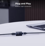 UGREEN RJ45 কাপলার, 10Gbps, শিল্ডেড ইন্টারনেট জয়েনার, Cat7, Cat6, Cat5e, Cat5 এর জন্য মহিলা থেকে মহিলা সংযোগকারী (1 প্যাক) (55359) 