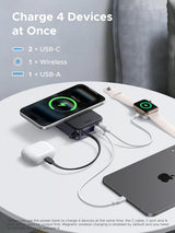UGREEN Zapix for MagSafe Power Bank Qi2 15W Magnetic Fast Charging 20000mAh Wireless Portable Charger with Built-in Cable PD 30W Battery Pack Compatible with iPhone Air/17/16/15/14/13/12 Series (55450B)