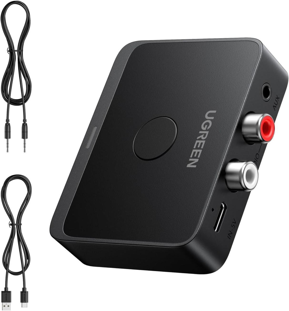 UGREEN Bluetooth 6.0 Receiver with LDAC, Hi-Res Wireless Audio Adapter with Low Latency, for Old Stereo/Speakers/Wired Speakers/Home Audio Music Streaming Stereo System (55545)