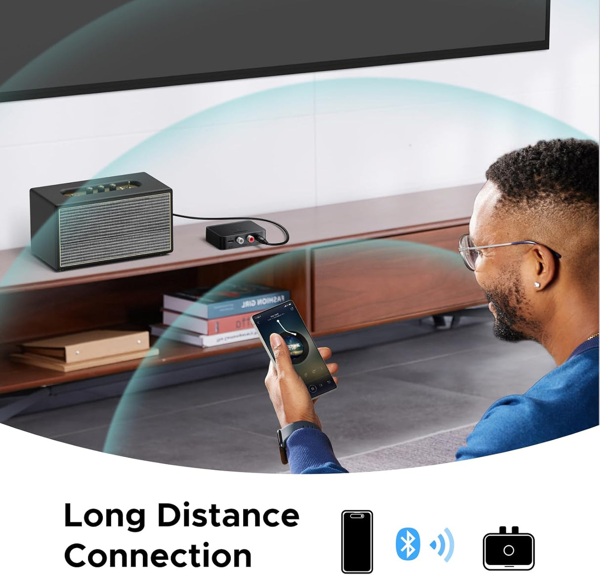 UGREEN Bluetooth 6.0 Receiver with LDAC, Hi-Res Wireless Audio Adapter with Low Latency, for Old Stereo/Speakers/Wired Speakers/Home Audio Music Streaming Stereo System (55545)