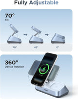 Ugreen 25W MagFlow 3-in-1 Magnetic Wireless Charger iPhone 12 and Later, AirPods 2 and Later, Apple Watch(55676)