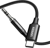 UGREEN USB-C to 3.5mm Audio Cable Hi-Res DAC Headphone Adapter iPhone 16/15 Android Type-C AUX Cord Music Cable (55734)