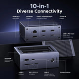 UGREEN 10-in-1 USB-C Hub with NVMe SSD Enclosure – 4K HDMI, 100W PD, 10Gbps Data Dock (55735)