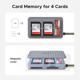 UGREEN USB-C SD & MicroSD Card Reader with Storage Case – High-Speed 5Gbps Adapter (2×SD + 2×MicroSD) for DSLR Cameras, Smartphones, Tablets, MacBook, iPad (55886)