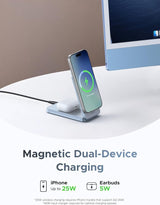 Ugreen 25W MagFlow 2-in-1 Magnetic Wireless Charger iPhone 12 and Later AirPods 2 and Later (55963)