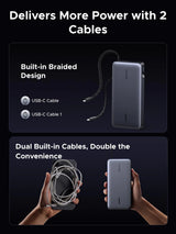 UGREEN Nexode Power Bank 25000mAh 165W with Built-in Cables (55995B)