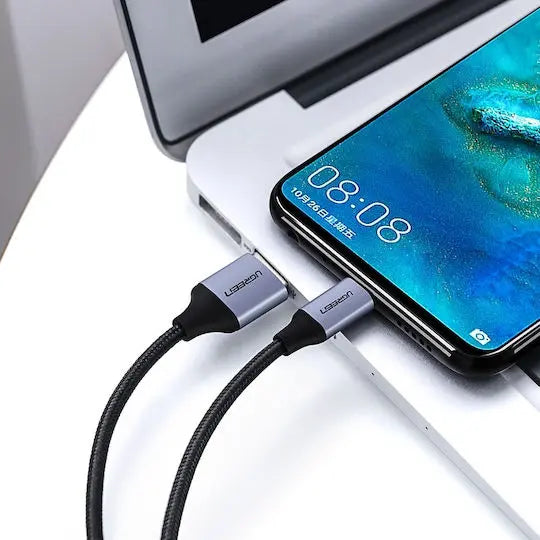 UGREEN 0.25M USB 2.0 A থেকে মাইক্রো USB কেবল নিকেল প্লেটিং অ্যালুমিনিয়াম ব্রেড (60144)