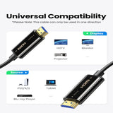 UGREEN 25M HDMI 2.1 Fiber Optic Cable 8K@60Hz 4K@120Hz 48Gbps Ultra High Speed HDR10 eARC Dolby Vision PS5 Xbox PC Monitor TV